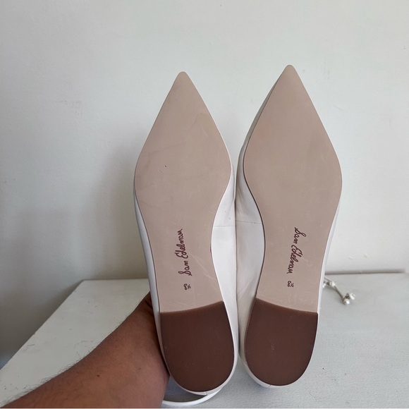 NEW SAM EDELMAN Winslet Ankle Tie Flats in Ivory 8.5 - Picture 2 of 8